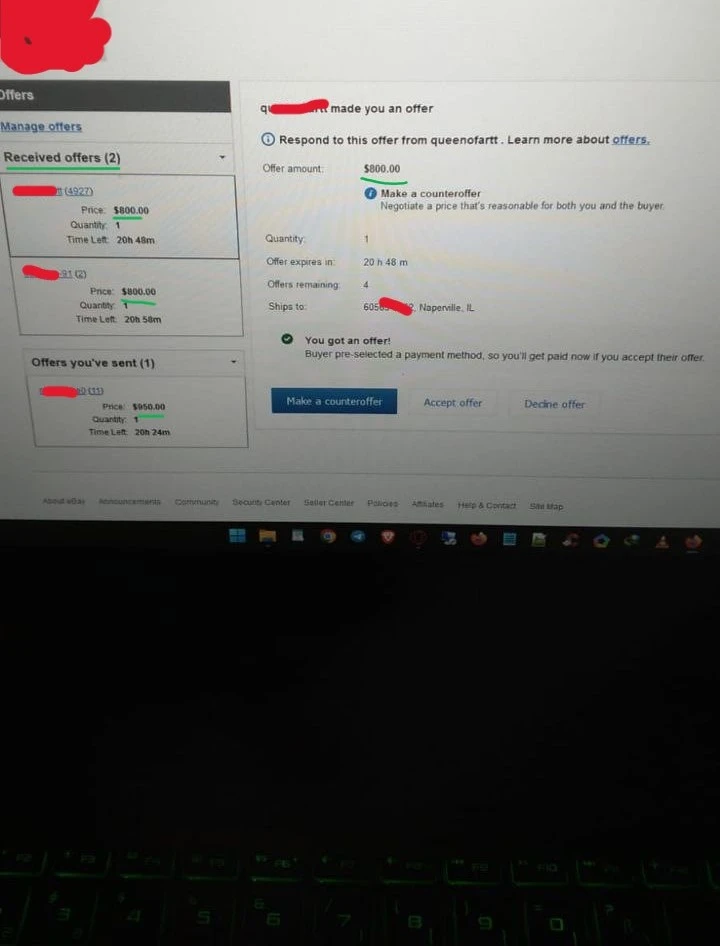 Another real buyer offer